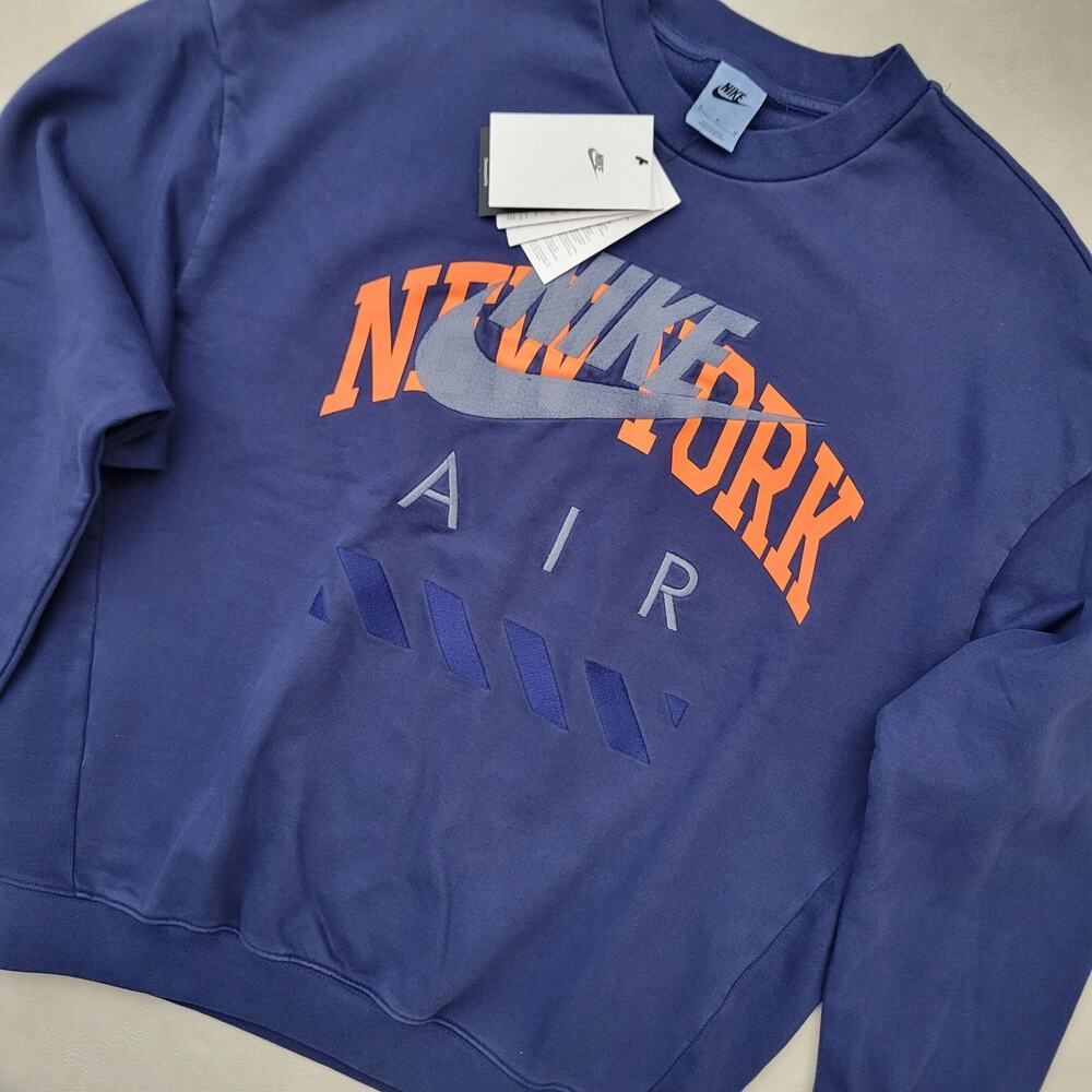 Nike Air New York Crewneck Sweatshirt Fleece Men’s HQ1101-492 Medium Oversized